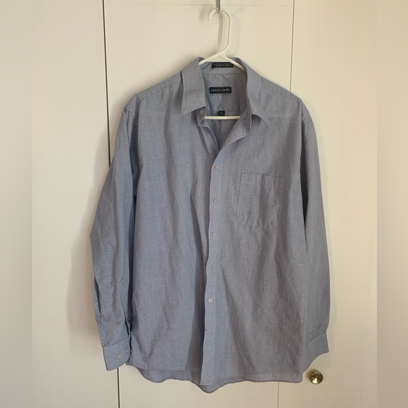 Pierre Cardin men's blue button down shirt size 16 1/2 34/35